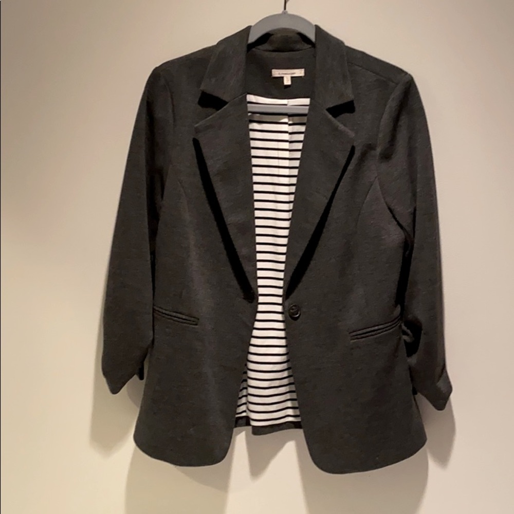 Cotton/spandex blazer